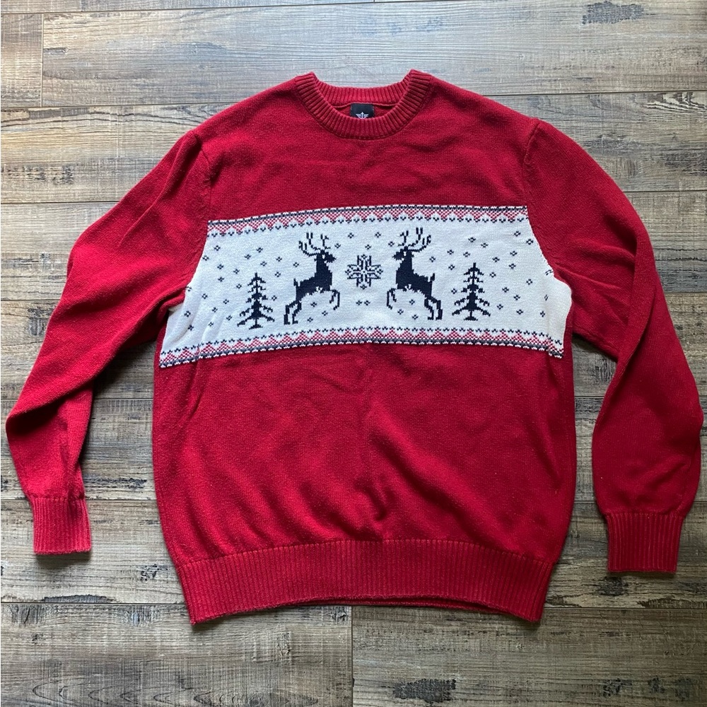 Reindeer Christmas holiday sweater dockers